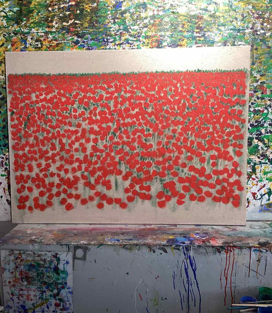 Poppies, Xanthi Ioannidou, 100x80 cm