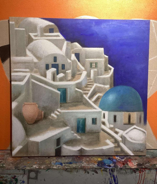 Santorini, Xanthi Ioannidou, 80 x 80 cm